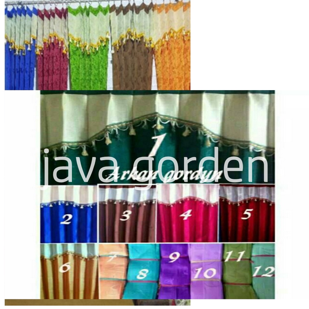 Gorden/Gordyn/tirai poni renda pintu jendela  gorden poni gorden manohara gorden murah gorden polos 