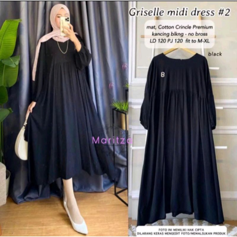 MIDI DRESS CRINKLE JUMBO