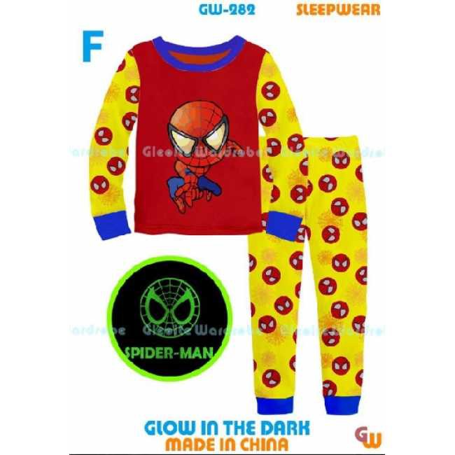 Piyama Anak  Laki laki GW 282 F Spiderman Baju  Tidur  Anak  