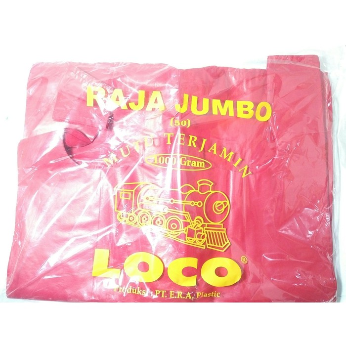 Kantong Plastik Kresek Loco Merah HDPE Raja JUMBO TEBAL Kantong Plastik Kresek Loco Merah HDPE Raja JUMBO TEBAL