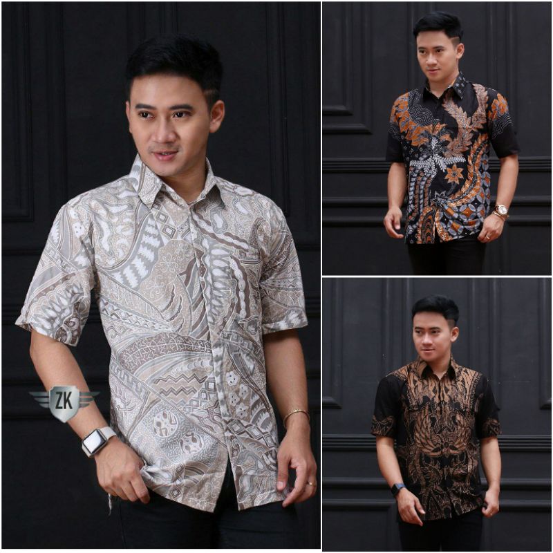 Baju Batik Lengan Pendek Pria Fashion Tradisional Terbaru