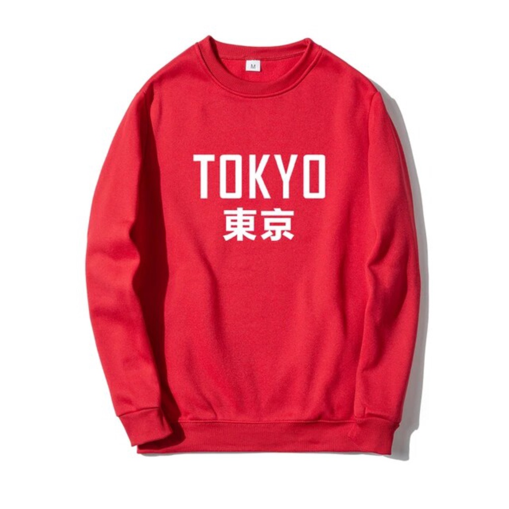 TOKYO Basic Sweater II TOKYO  Sweater Crewneck II Sweatshirt SIZE M - XL ( Pria &amp; Wanita / Anak &amp; Dewasa )