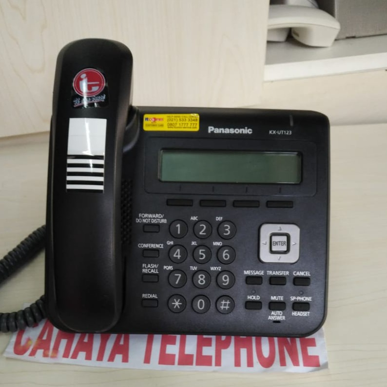 Telepon Panasonic KX-UT123 IP Phone - Black