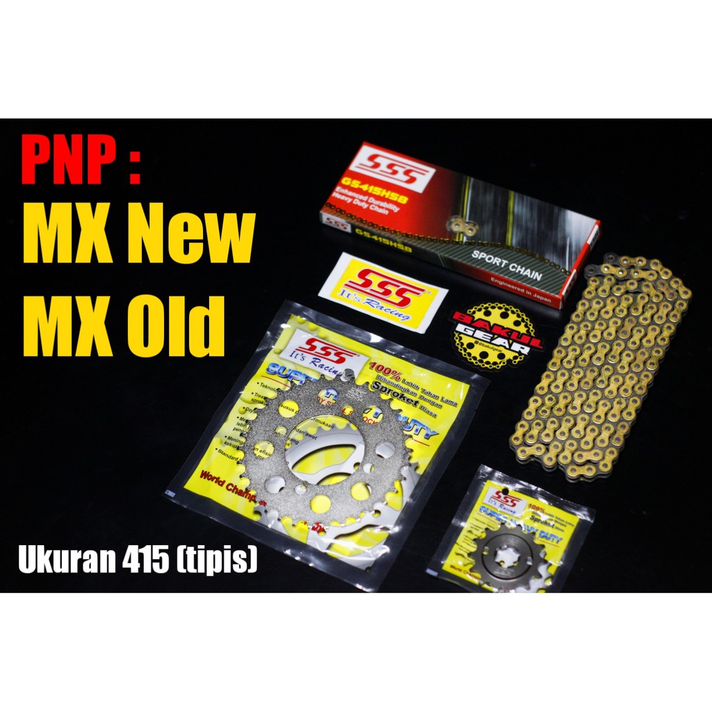 Gear Set SSS Jupiter MX Old New RX KING FIZ R JUPITER Z VEGA R Ukuran 415 428