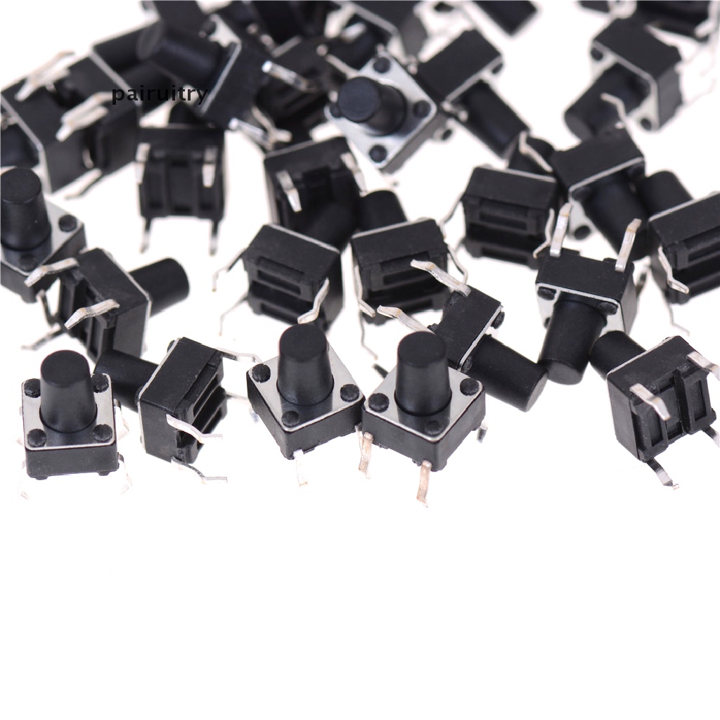 Prt 50pcs Saklar Tombol Tekan Tactile Mikro 4-Pin 6x6 X 8mm PRT