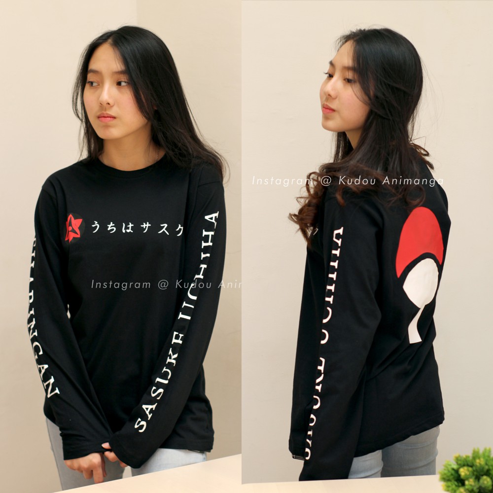 Longsleeve Anime Uchiha Sharingan Black