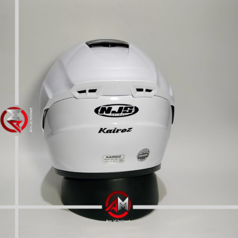 HELM NJS KAIROZ SOLID WHITE HALF FACE-4