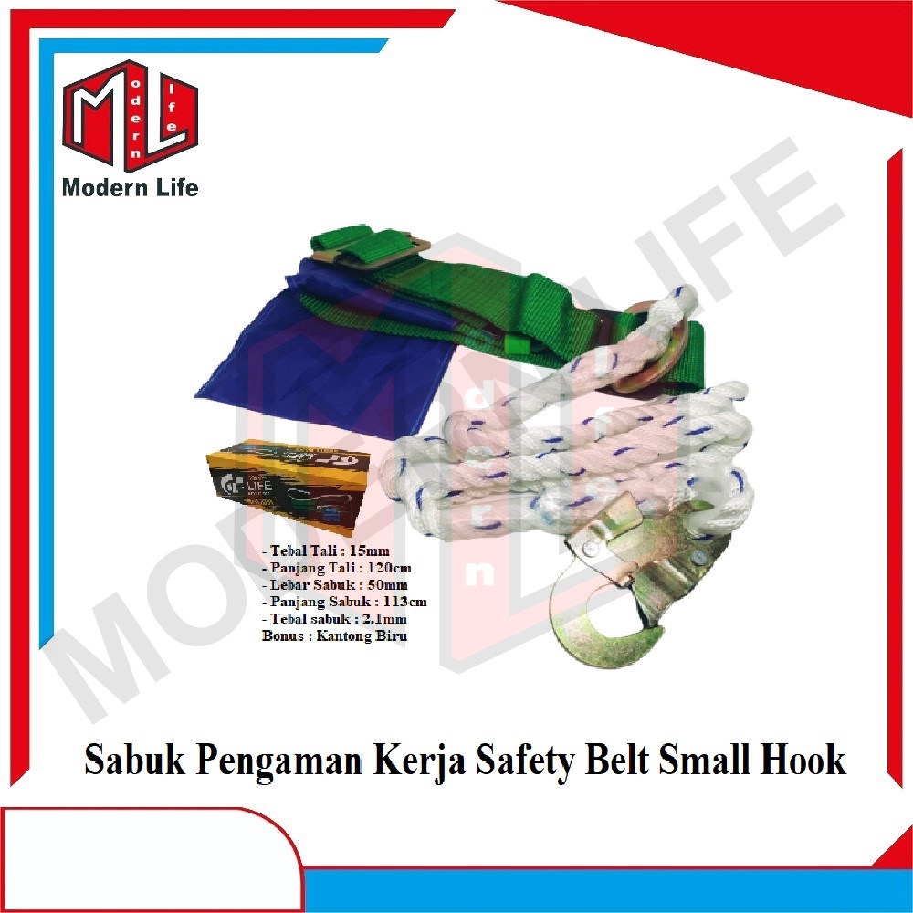 SAFETY BELT PINGGANG SMALL HOOK / SABUK PENGAMAN INDRUSTRIAL ( HIGH QUALITY )