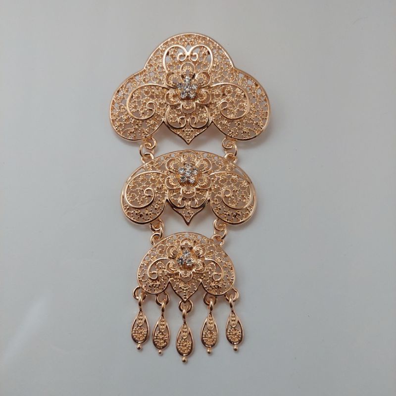 Bros kebaya Bros kutubaru Bros susun tiga-E rose gold