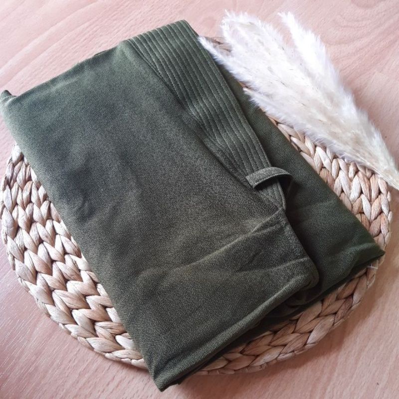 (AL-DHANS BERGO PED) HIJAB INSTAN BERGO PAD - JILBAB BERGO AD - JERSEY IRISH-Army