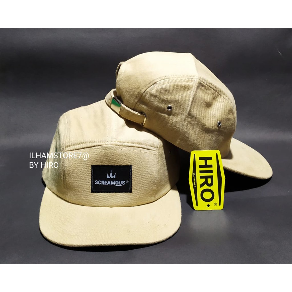 Topi Snapback Hip-Hop SCREMOUS New Model/Topi Lima Panel/Topi Distro Keren
