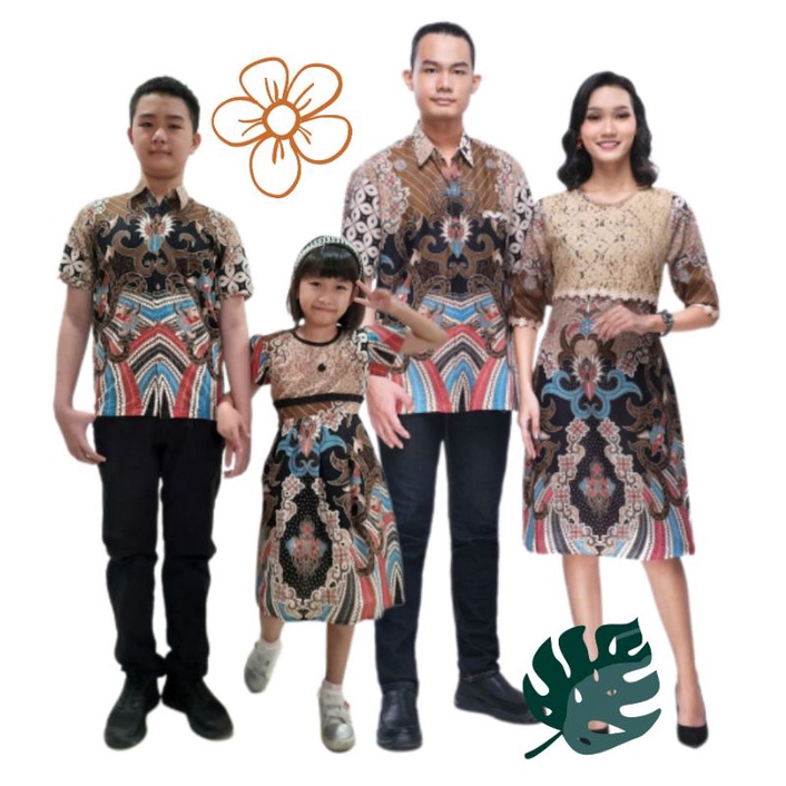 Batik Keluarga, Batik Couple Kombinasi Brukat