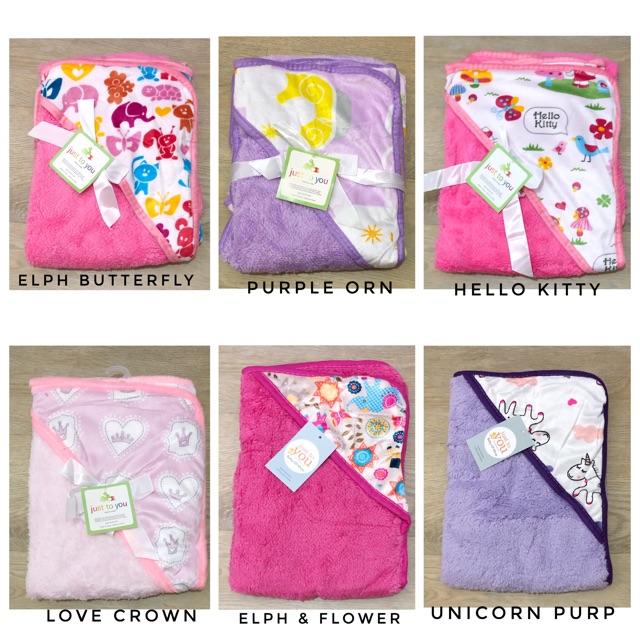 Selimut Topi Just To You/ CarterLove Selimut Double Fleece Topi Just To You