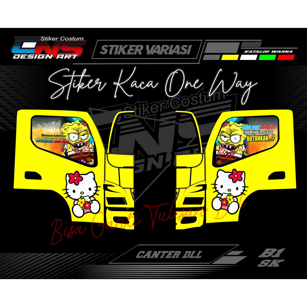 stiker truk canter stiker kaca one way stiker pintu canter stiker variasi canter