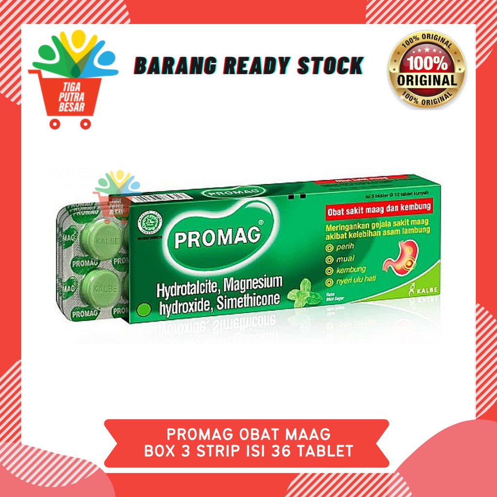 PROMAG OBAT MAAG 3 STRIP ISI 36 TABLET