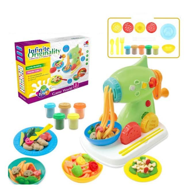 DIY Infinite Plastisin Clay Pastisin lilin Mainan Anak Buat mie