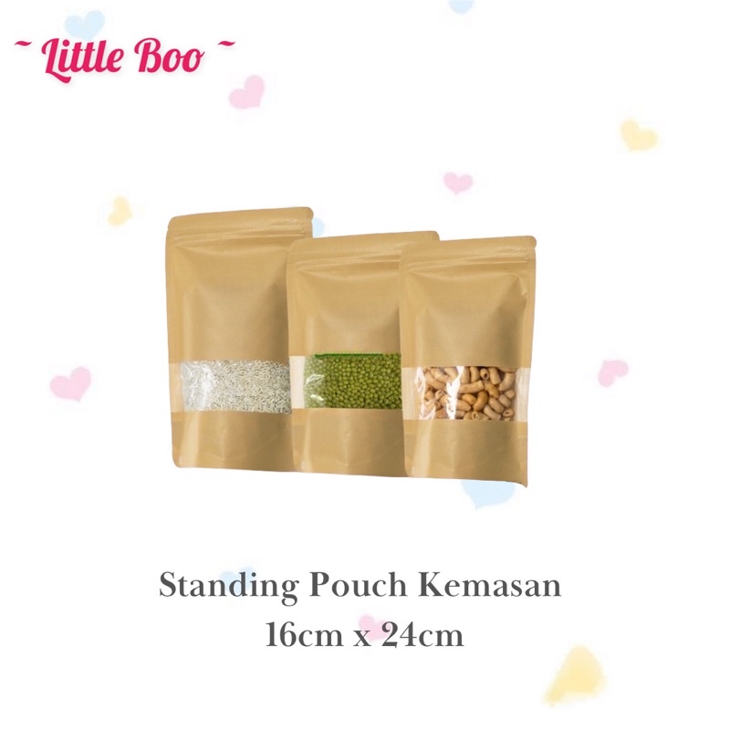 Jual Standing Pouch Plastik Kemasan Makanan Standing Pouch Kertas Jendela Shopee Indonesia 9909