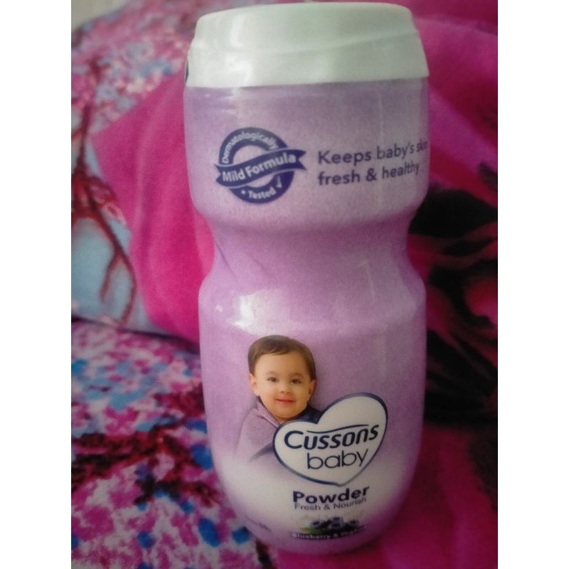 bedak tabur bayi cussons baby aroma blueberry & yoghurt 50gr