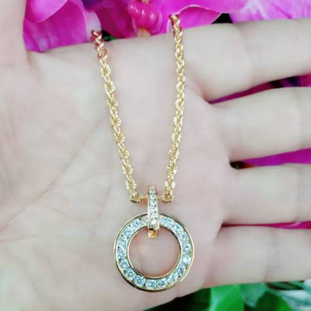 Kalung xuping 18k panjang 45cm plus liontin