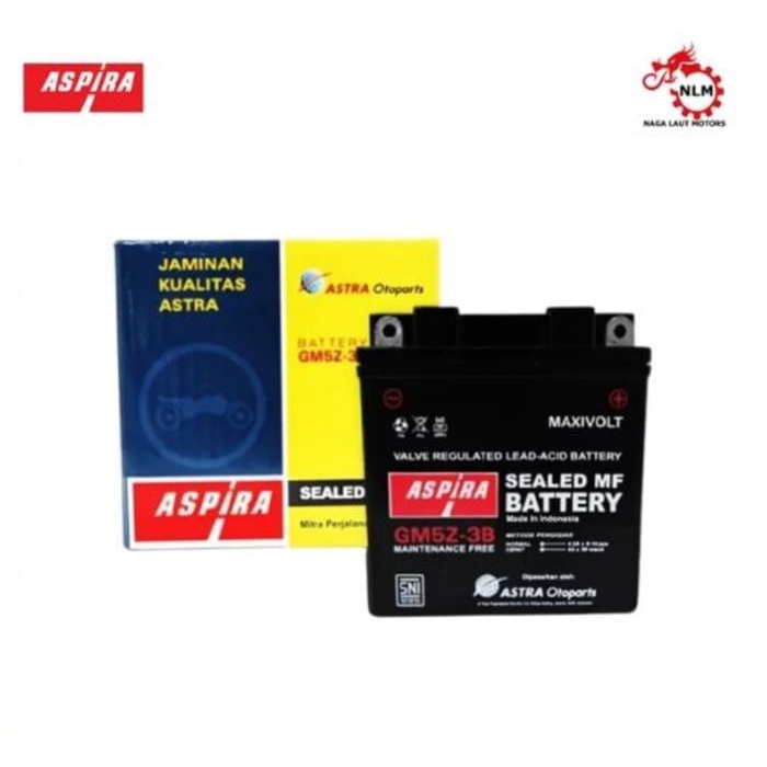 Aki Accu Kering GM5Z-3B Sealed MF - Supra Mio Vega Athlete Blitz Asli Aspira 11-GM5Z-3BMF