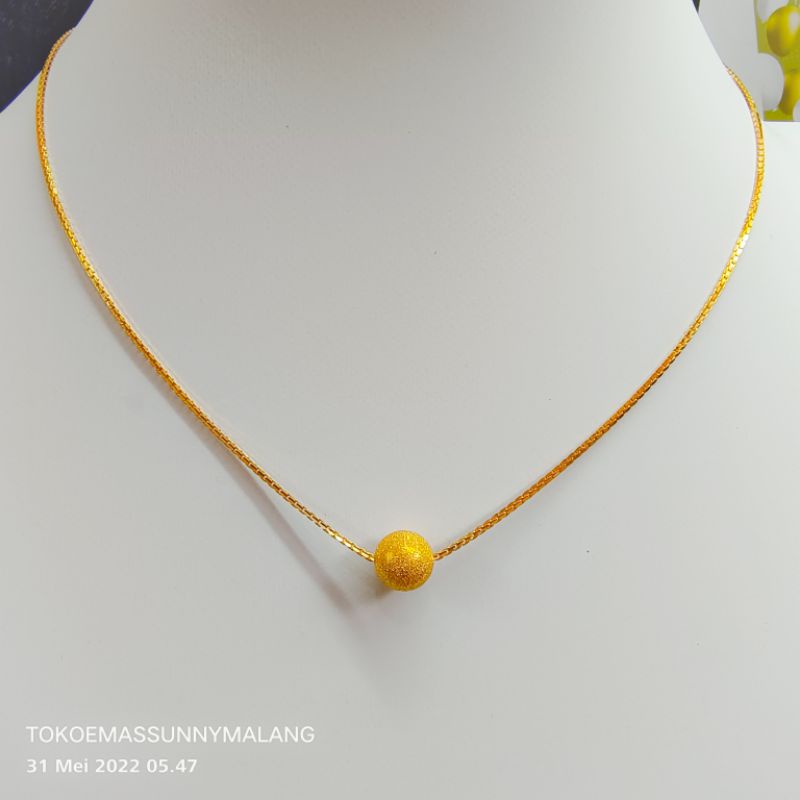 KALUNG BULAT ASLI EMAS 375%420%