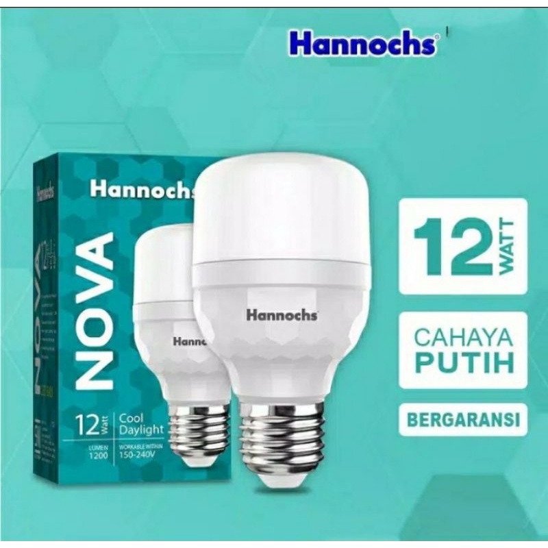 lampu led hannochs nova 12 watt hemat energi