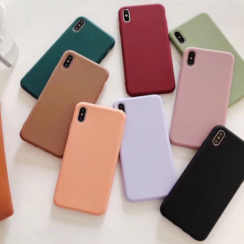 Kualitas tinggi soft matte tutup pelindung untuk iPhone 11 Pro Max i6 6S i7 8Plus X XS Max XR SE2 tutup pelindung