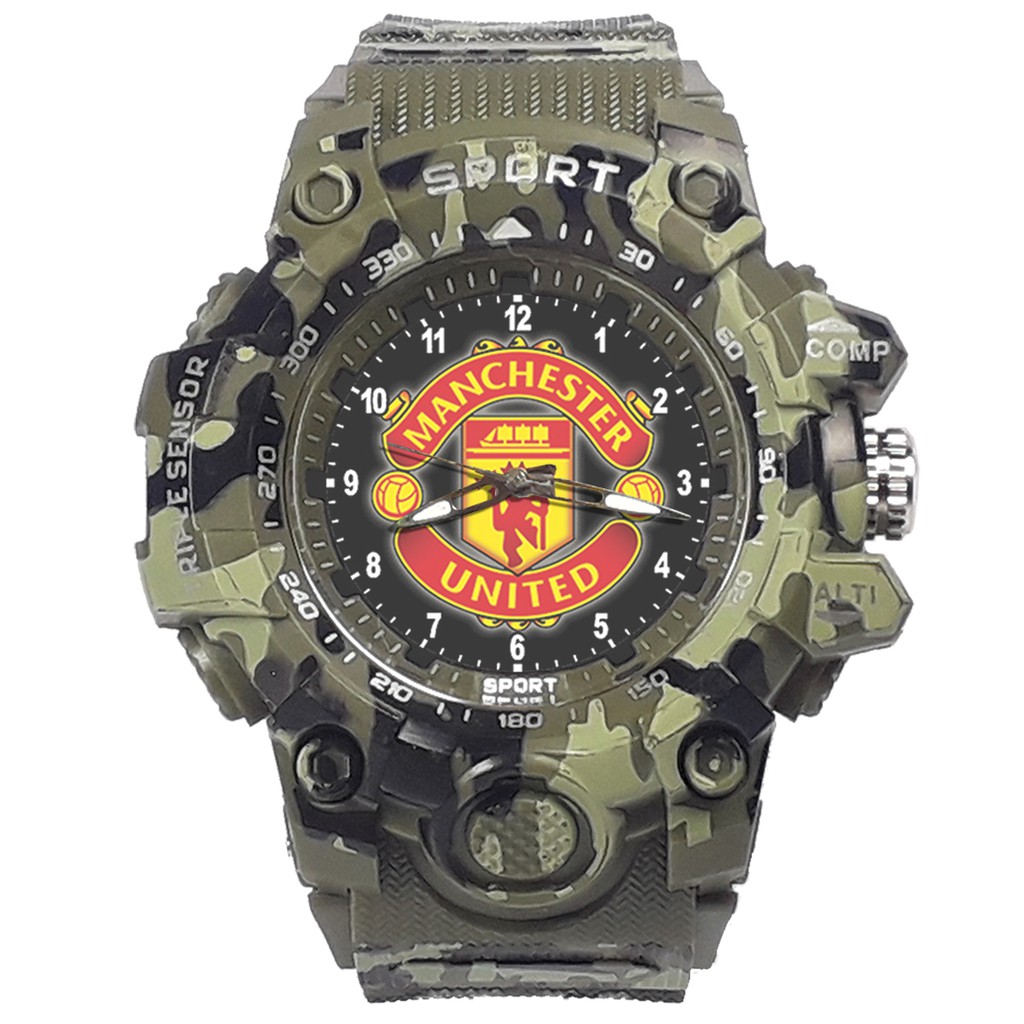 (ISTIMEWA BOSSQUE) JAM CUSTOM MU STRAP ARMY - 5 Warna