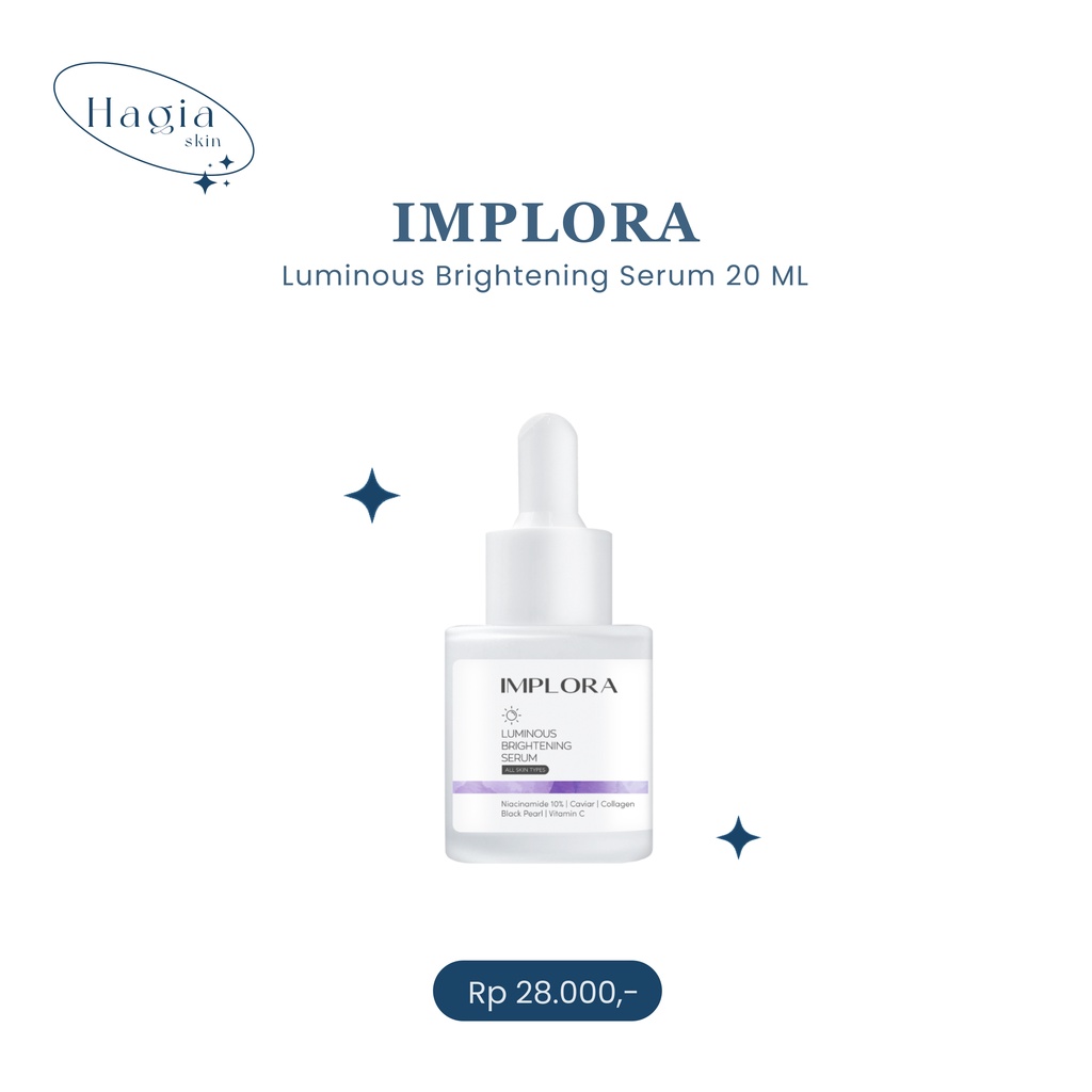 Implora Face Serum Luminous Bright Serum Acne Peeling Midnight Serum Wajah Implora