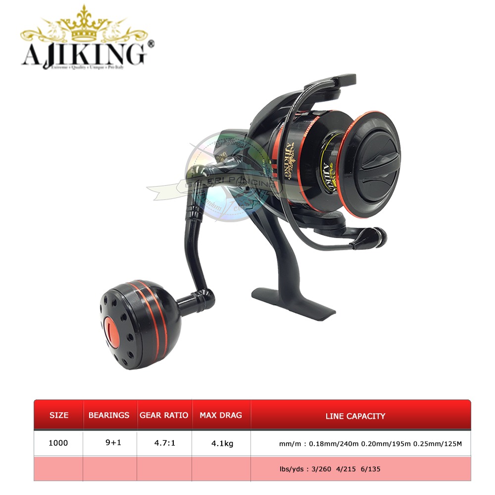 Reel Pancing Ajiking Black Bull Limited Edition 1000 - Screw In Handle