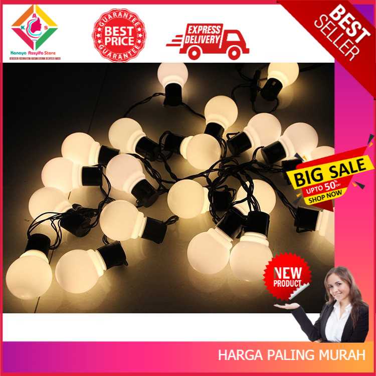 Lampu hias / lampu hias kamar led / lampu hias gantung ruang tamu / SHHE Lampu Hias Dekorasi Bola Globe String Light 20 LED EU Plug PD039