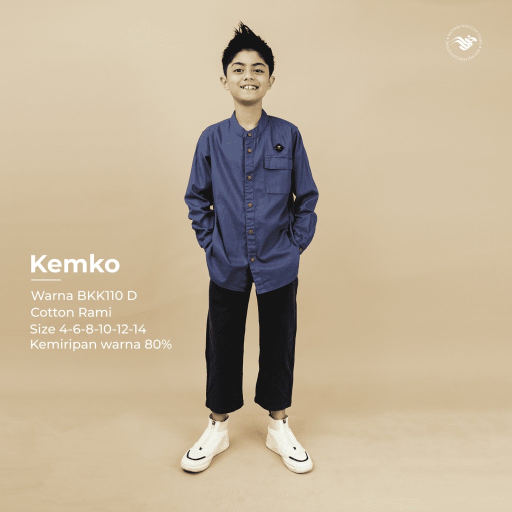 Kemeja koko Anak Lengan Panjang Baihaqi Kids | Kemko Couple usia 4 - 14 tahun Baihaqi Kid's