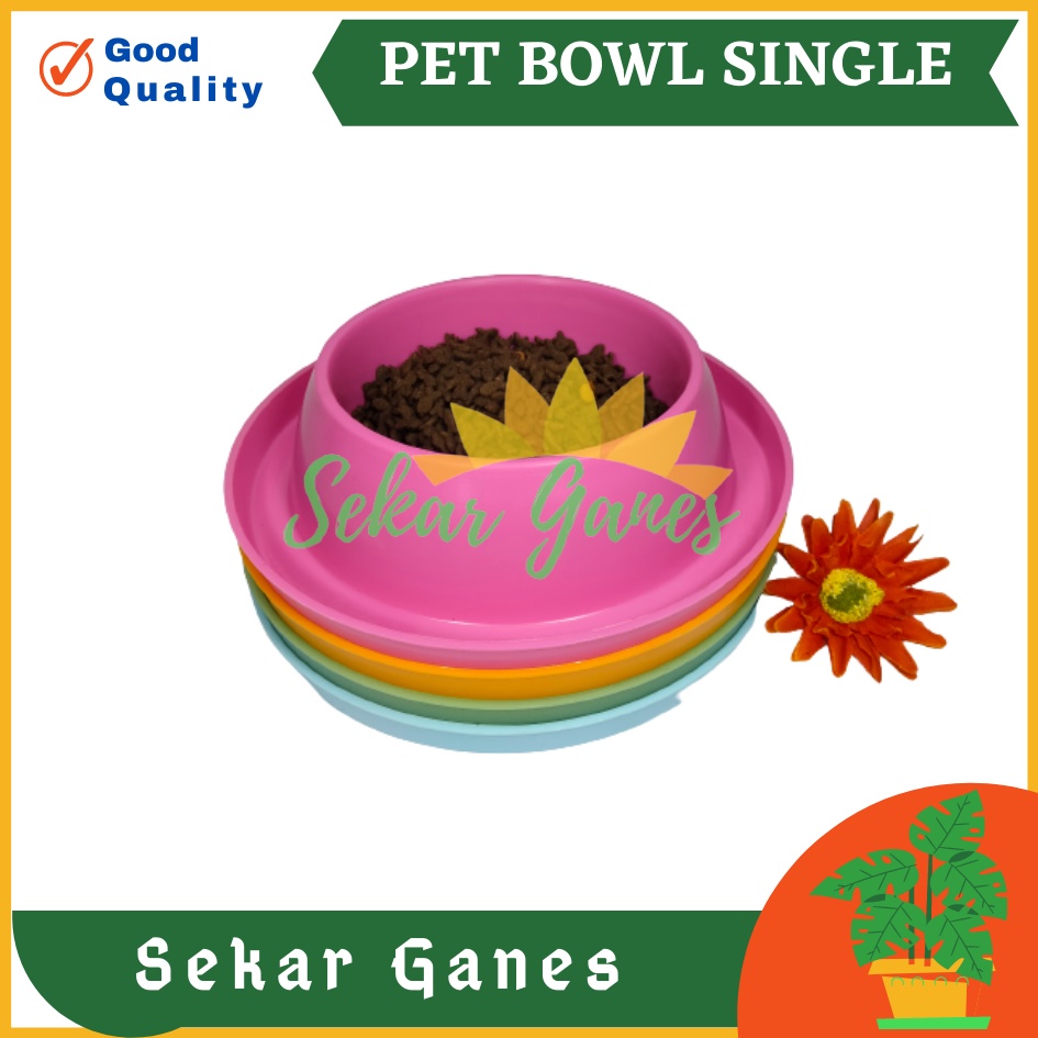 Pet Bowl Singel Anti Semut Tempat Makan Minum Anjing Kucing Kelinci Hewan Peliharaan Mangkuk Mangkok Cepuk Wadah Pakan Hewan Pet Bowl Dispenser