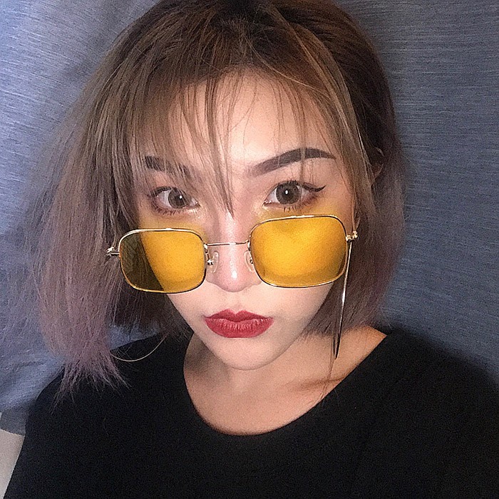 Kacamata Fashion Korea Persegi Panjang GF09 Kaca Mata Wanita Retro Candy Sunglasses Unisex ACC
