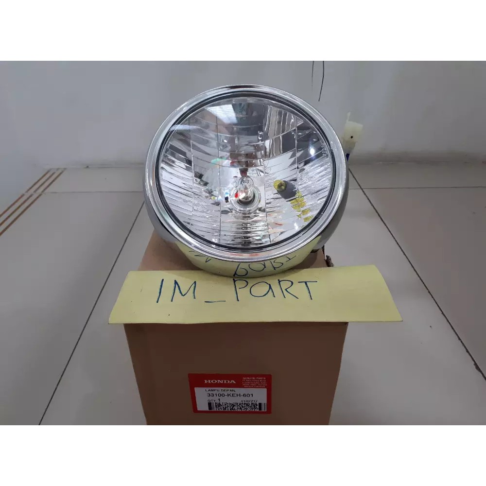 Reflektor Bohlam Lampu Depan Assy Plus Bolam Soket Pitting