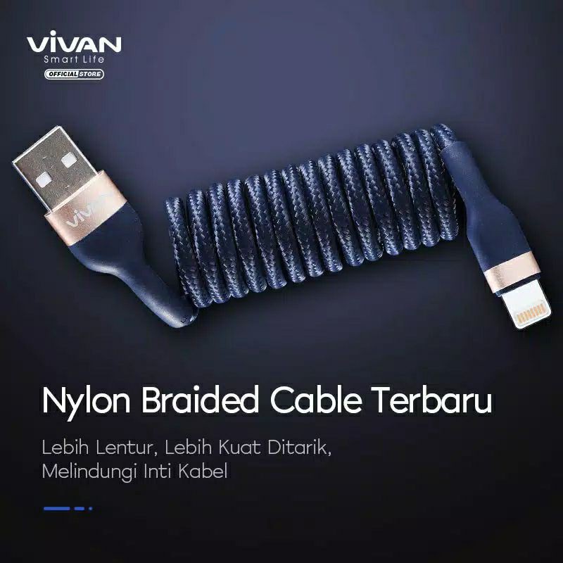 Vivan Kabel Data Micro USB, Type-C, Apple Quick Charge