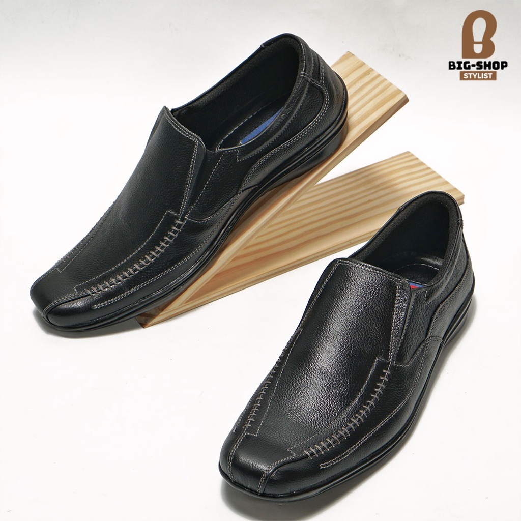 Sepatu Casual Pria Slip On Kulit Asli Model Simple Original Handmade Loafers DC512