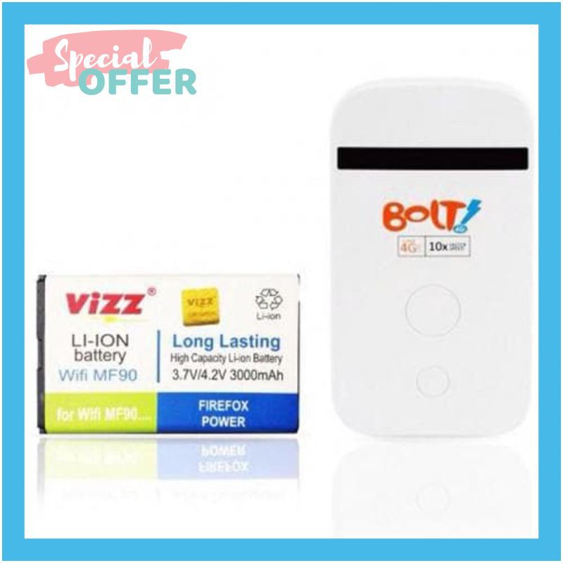 PROMO Vizz Modem Bolt Win MF90 - Baterai Double Power