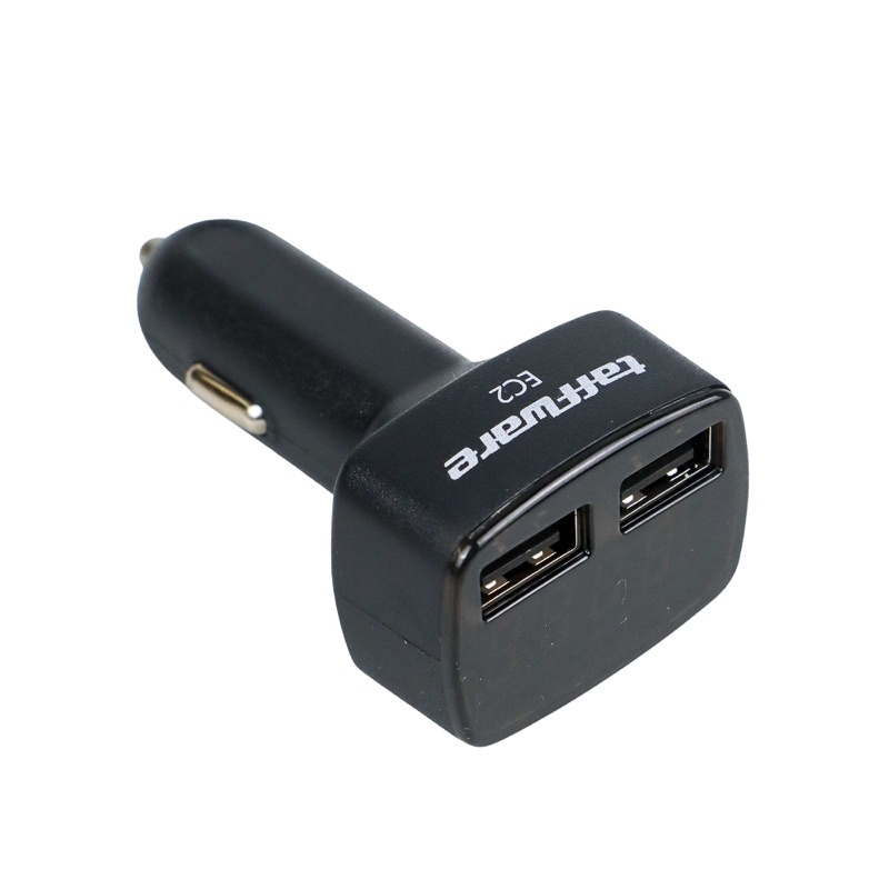 Taffware Dual USB Car Charger with LED Display - EC2 - Black