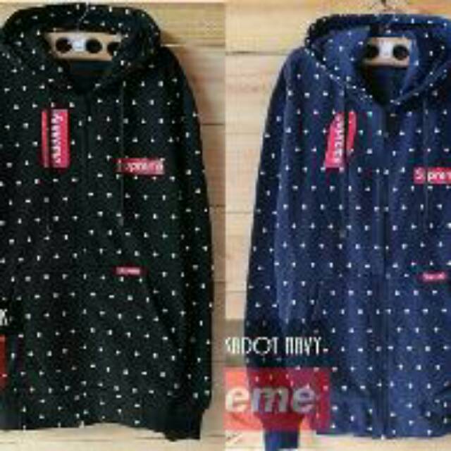 Jaket pria supreme polkadot jaket cowok