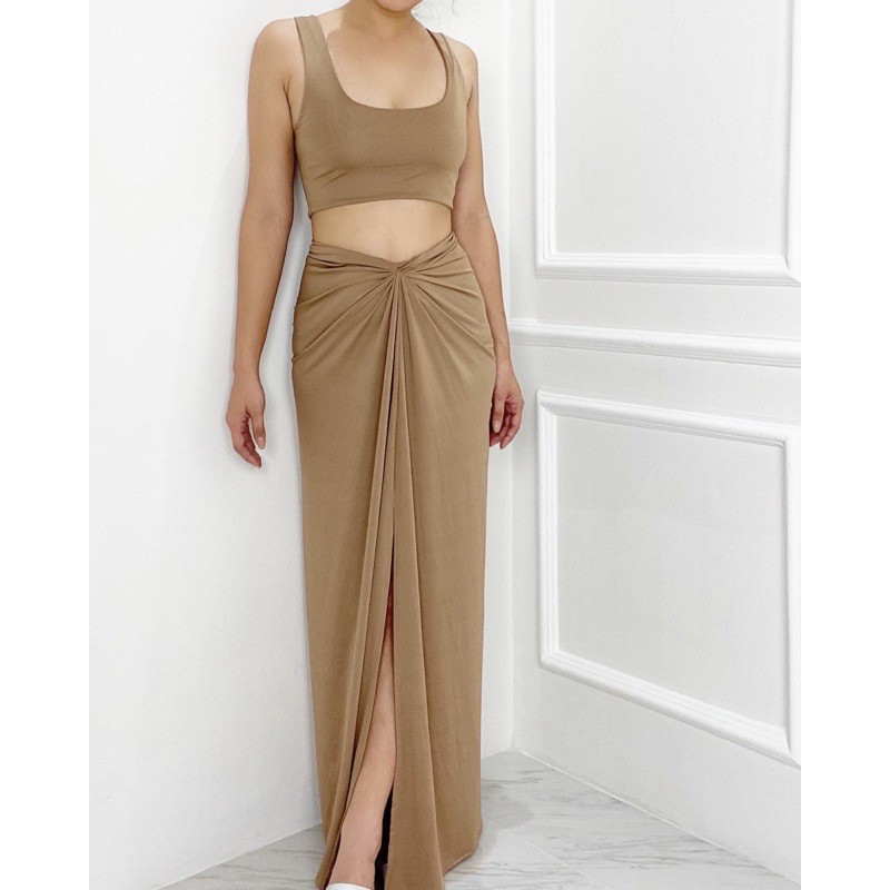 Savana Beachwear - SANNY Set Baju Pantai Wanita rok slit maxi skirt resort beach wear bestseller