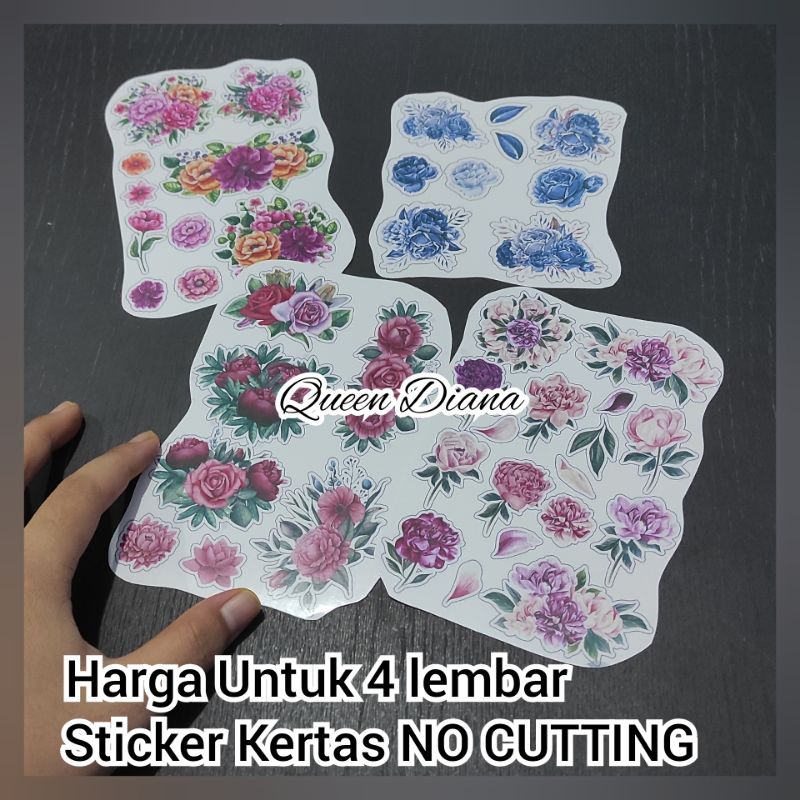 

Sticker kertas No Cutting 4 lembar / Stiker aesthetic murah unik