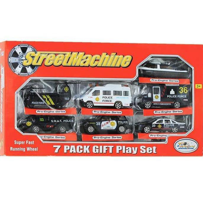 Mainan Anak Mobil Diecast Street Machine Police 7 Pcs Pt-2011 - Termurah 