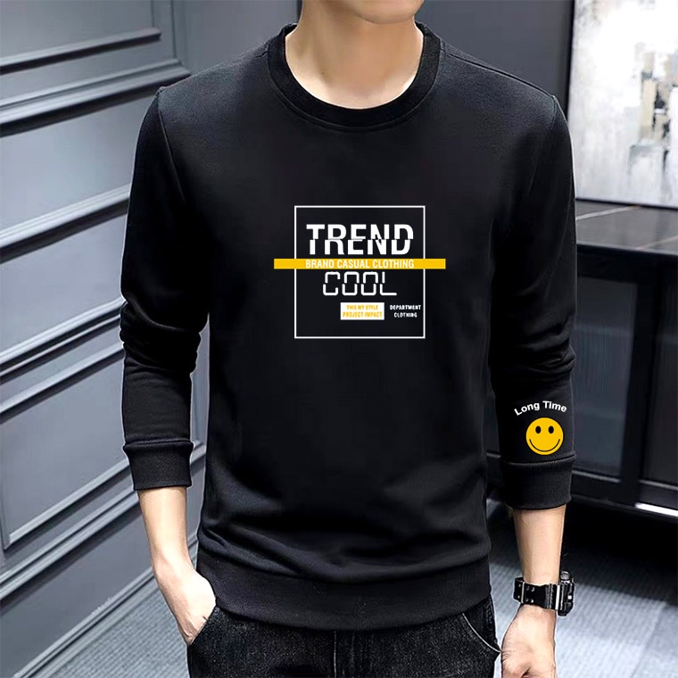 Lilipop.id Baju Trend Cool Pria Atasan Lengan Panjang Kaos Tshirt Basic long sleeve