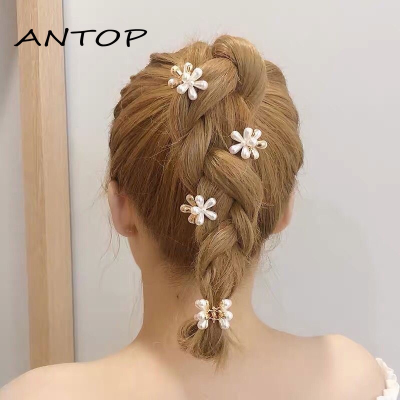 Ins Wind Hairpin Camellia Pearl Grasping Clip Hairpin Small Flower Korean Elegant Temperament Chuck Girl Headdress ANTOP