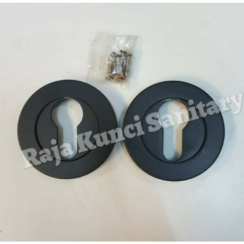 Ring Kunci Hitam Matt Black/Penutup Lubang Kunci Stainless Hitam