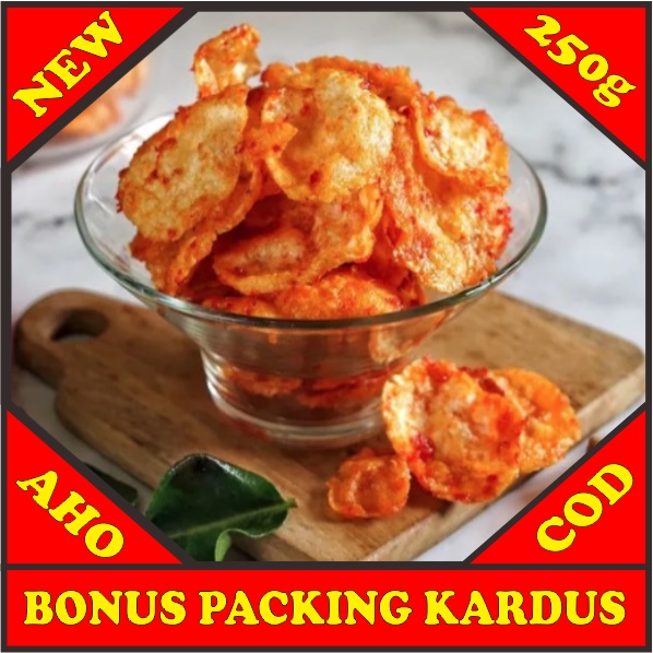 

Emping Melinjo Pedas Manis 250gr - Aho Snack