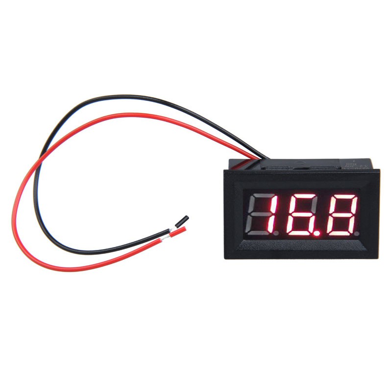 [DSP-9033] MINI DC VOLTMETER DENGAN FRAME 0.56&quot; 5-120V DC 2 KABEL MERAH