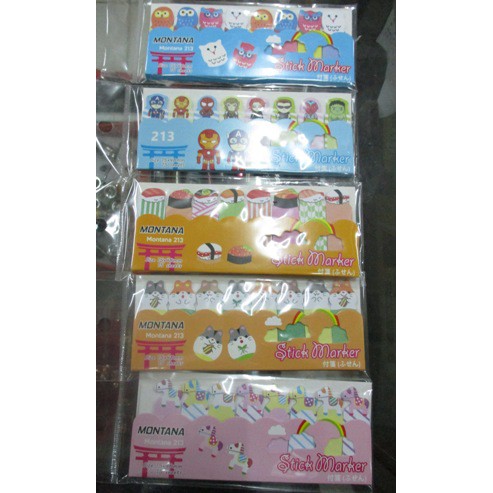 Stik Pembatas Buku Set Karakter Lucu / Stik Marker keren ***