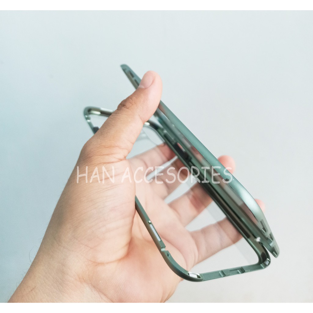 IPHONE XS MAX Case Magnetic 360 FULL GLASS Depan dan Belakang - Full Protection